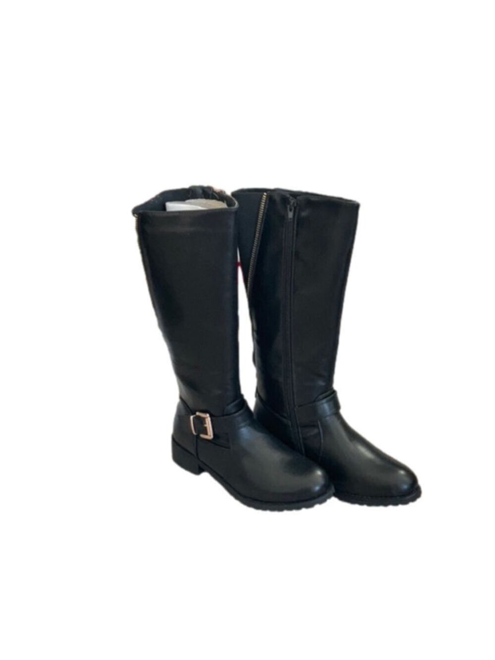 Black Rider Boots Gold Buckle US 8